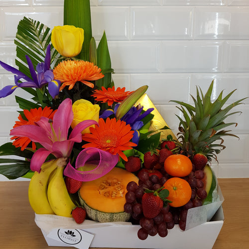 Fruit, flower and Chocolate hamper - Gold Coast City Florist